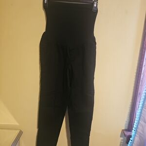 Evermore Denim Maternity Size Medium Black Pull-On Pants Dressy Casual